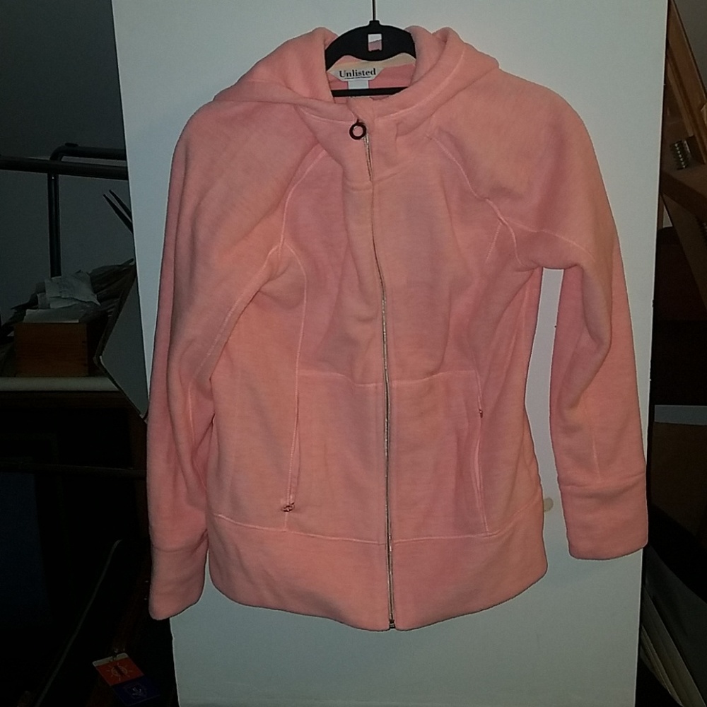 NWOT Pink hooded Kenneth Cole fleece